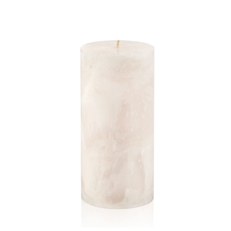 Bougie cylindrique sans parfum, Crème, crème