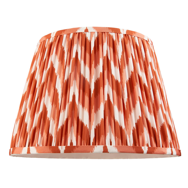 Zigzag Lamp Shade, Orange, 24cm H x 25cm W x 35cm D