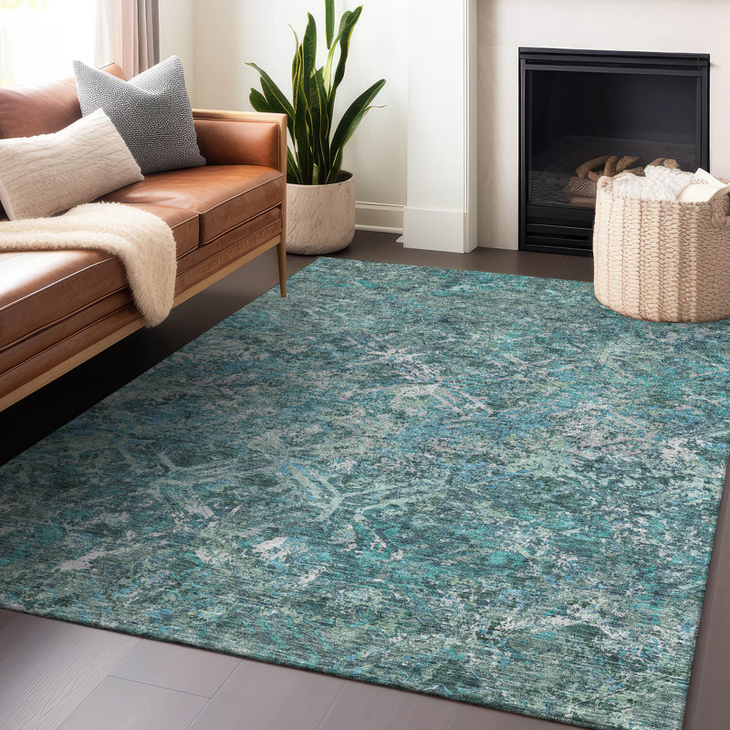 Tapis sauge de qualité supérieure Prisco, Rectangle 2 pi 6 po x 3 pi 10 po