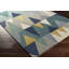Sandin Geometric Hand-Tufted Wool Teal/Navy/Yellow/Grey Area Rug-109688529