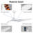52 In. 3-Blade Smart Downrod Mount Standard Ceiling Fan With 3-Color Dimmable Led Light, Remote Control, Reversible Dc Motor-911409334-911409329