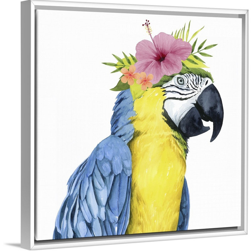 Art sur toile tropical halo ii Sickles, H 12 po x l 12 po x P 1,75 po, Cadre flottant blanc