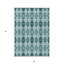 Tapis d'extérieur lavable bleu sarcelle 3 pi x 5 pi bleu turquoise et gris anthracite