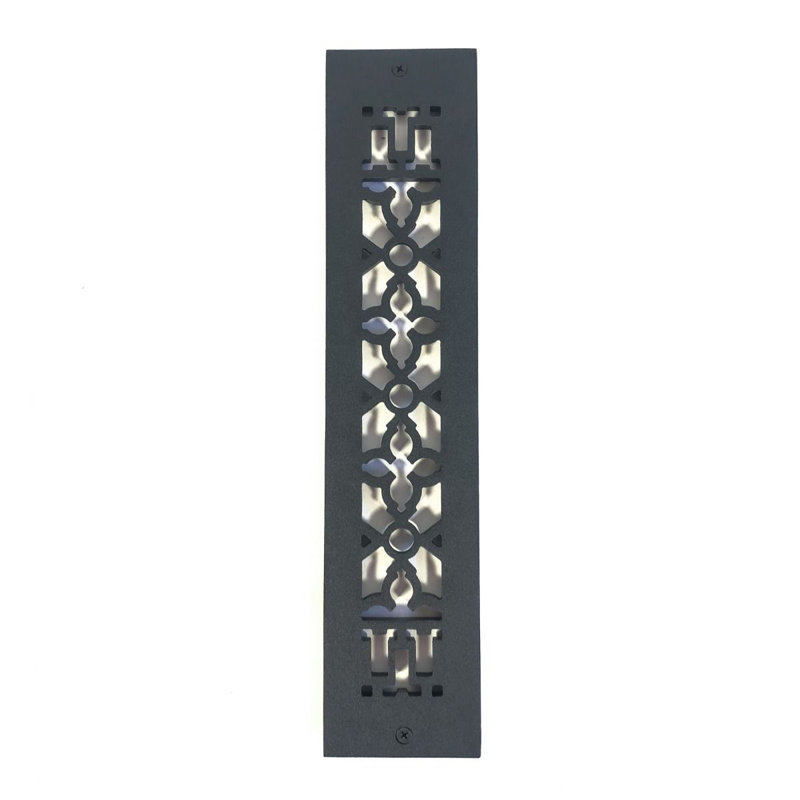 Grille 14 po x 2 1/4 po, Ouverture dans le mur (avec trous et vis)