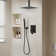 1-Spray Patterns 10 In. Ceiling Mount Dual Fixed And Handheld Shower Head 2.5 GPM