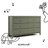 Alpine 6 Drawer Double Dresser-110523396