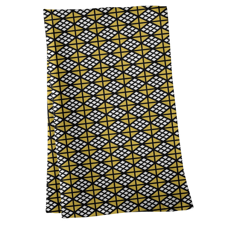 Torchon Suoz Classic Diamonds, Polyester sergé, Jaune / Noir