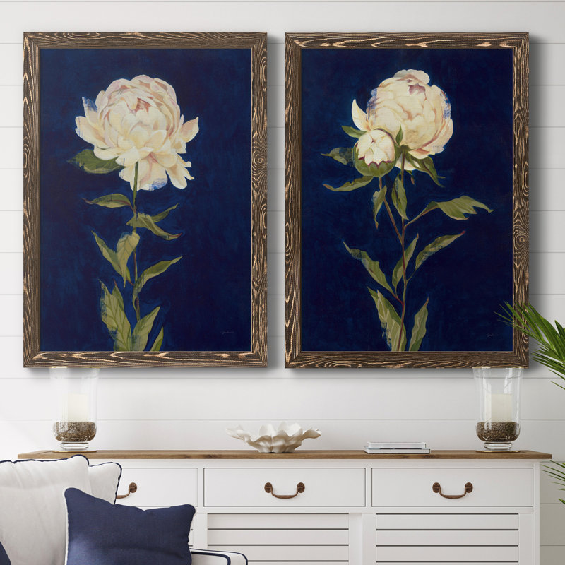 PRETTY AS A PEONY I - Ensemble de 2 reproductions de cadres photo sur toile, H 37,5 po x l 55 po x P 1,5 po