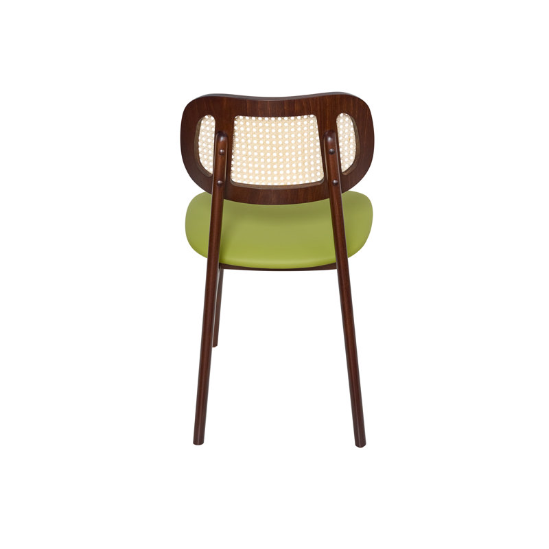 Chaise d'appoint Emma, Noyer foncé, Vert