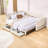 Twin XL Upholstered Daybed with Two Drawers,Trundle and LED Light-469779582