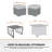 Modern Leisure Monterey Patio Ottoman/Coffee Table/Fire Pit Cover, 32"L x 22"W x 17"H, Beige