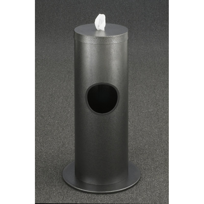 Distributeur de lingettes hygiéniques sur pied, Aluminium satiné