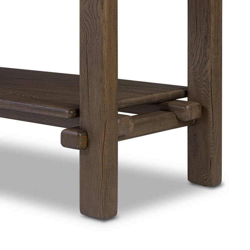 Feride Console Table-Reclaimed French Oak, 29.5" H x 86.75" W x 22.5" D, Gray Reclaimed French Oak