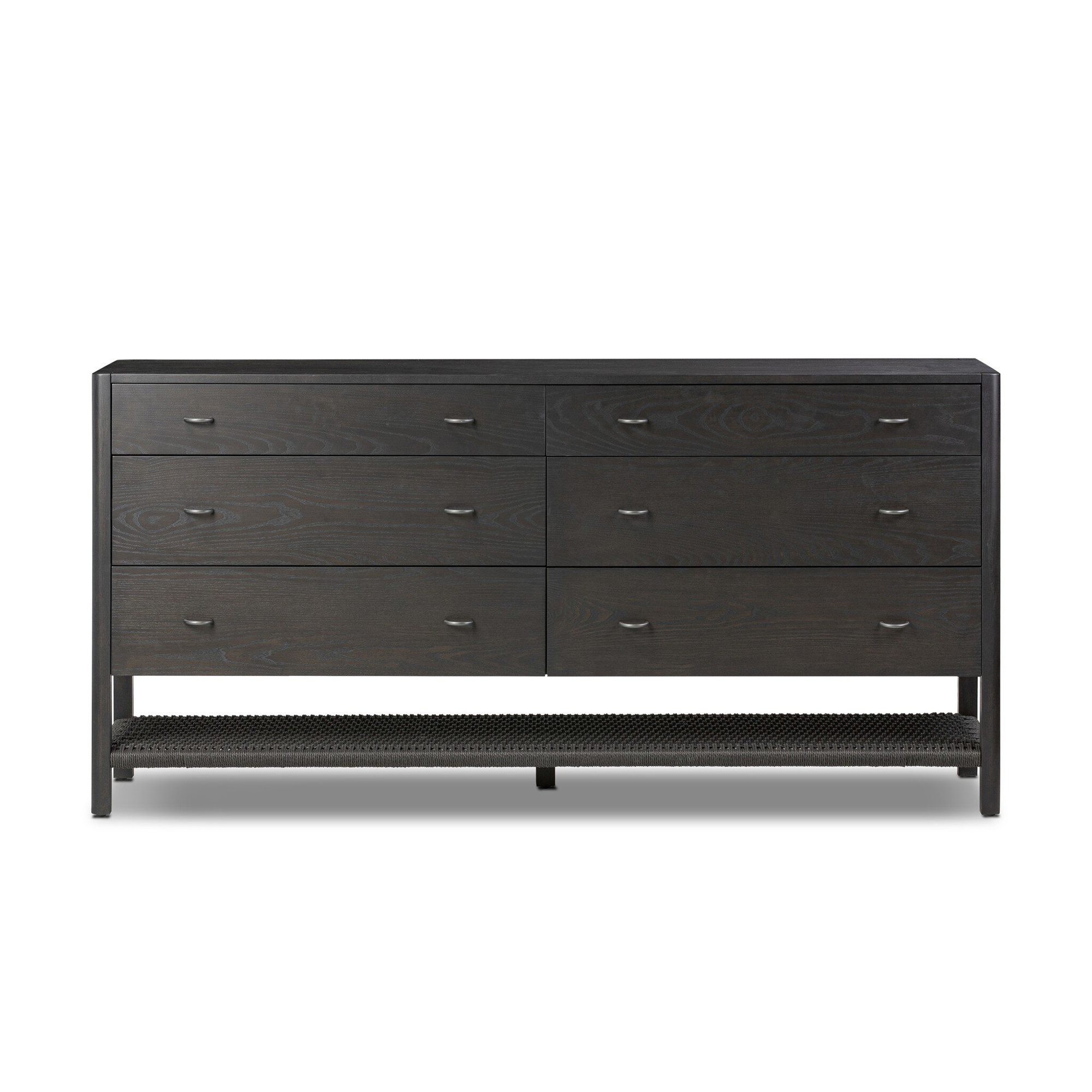 Deirdre 6 - Drawer Double Dresser, Smoked Black Ash