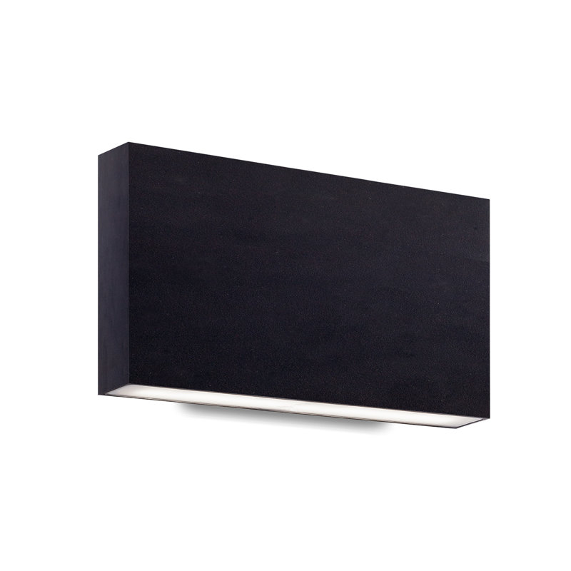 Applique murale à DEL en aluminium Mica, H 5,5 po x l 9,88 po x P 1,63 po, Noir