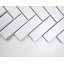 Carreau de mosaïque en porcelaine mate 1X3 "à chevrons - (boîte de 10 feuilles)-113549728