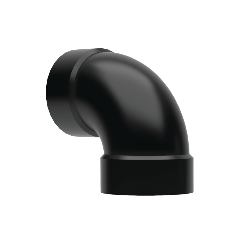 Decorative 4" Flue Pipe, Matte Black