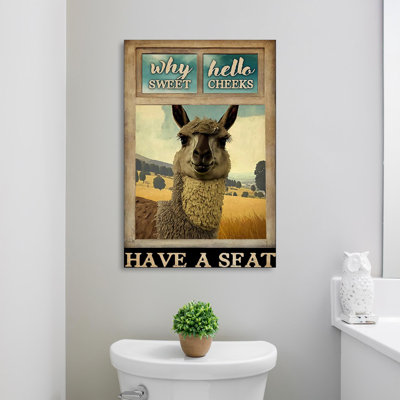Alpaca Have A Seat - 1 Piece Rectangle Graphic Art " Alpaca Have A Seat "