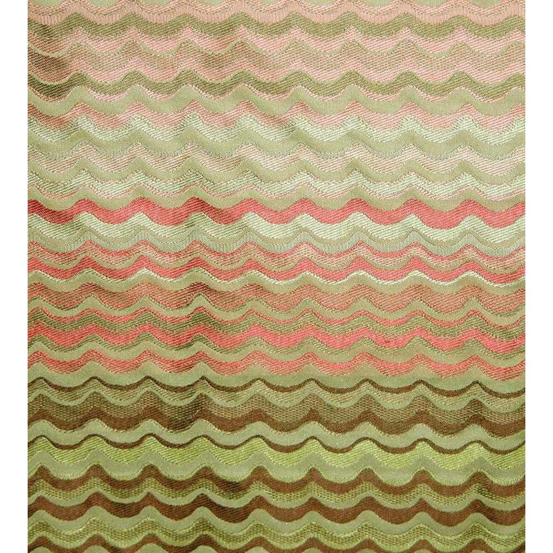 New Wave Silk Fabric, Coral