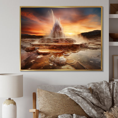 Éclosion volcanique au coucher du soleil I