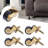 Brass Furniture Casters Set, 360° Swivel Wheels