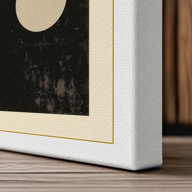 Quadrant Circles Mid-Century - Wrapped Canvas, 36x24 - 91.4 x 61.0 cm, White Border
