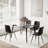 Keyala Glass Top Four Leg Dining Set-418594808-418594812-418594815