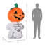 Fantôme de squelette souriant gonflable d'Halloween de 6 pi - Tête de citrouille, DEL intégrée, imperméable, installation facile pour le jardin / la fête