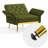 Zianny Velvet Accent Chair with Ottoman-673816096