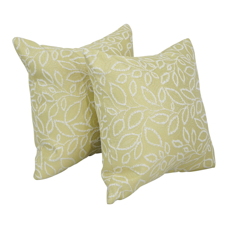 25_17-inch Jacquard Throw Pillows With Inserts (set Of 2), Florian Pineap