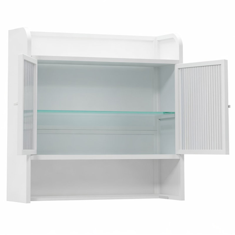 Pelaga Natalie Bathroom Wall Cabinet With 2 Doors, Over The Toilet Storage, Natural