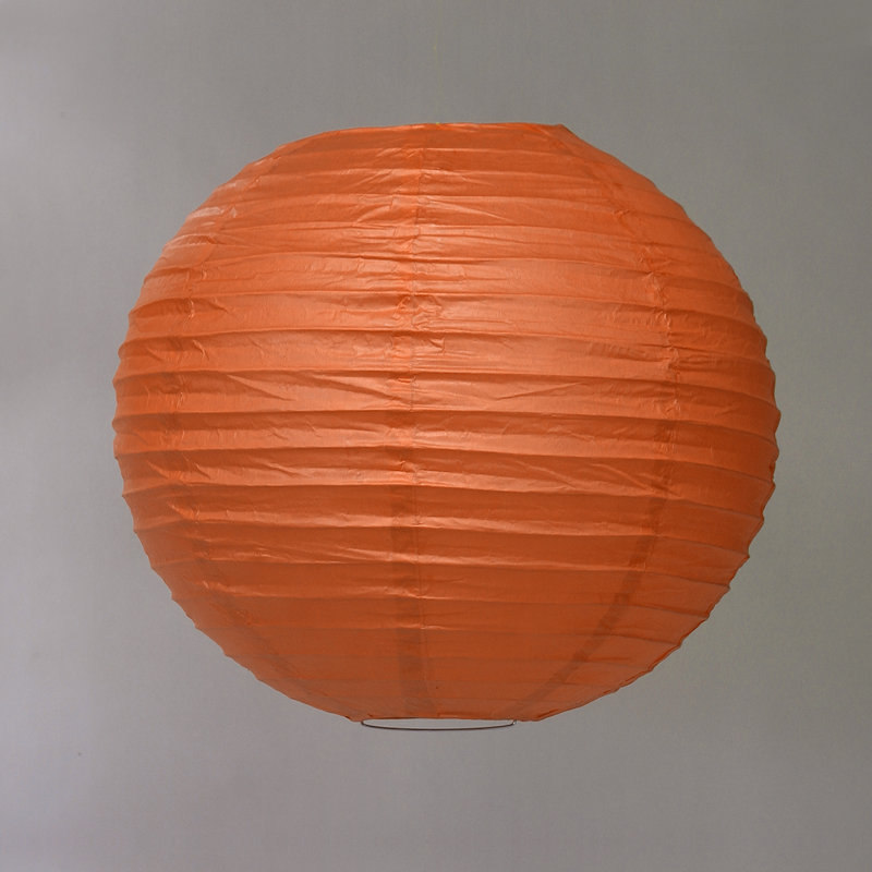 Paper Paper Lantern, Orange, 12" H x 12" W x 12" D