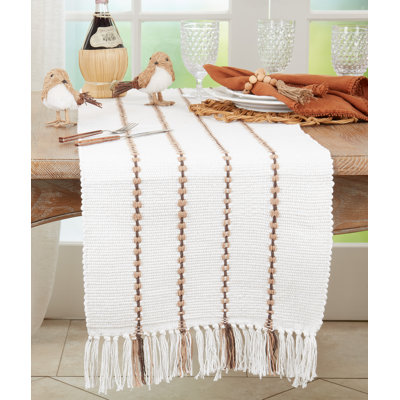 Striped Design Cotton Table Runner
