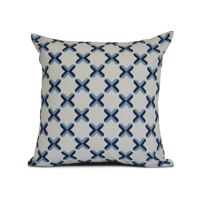Housse et insert de coussin carré haut de gamme, H 16 po x l 16 po x P 3 po, Bleu pâle