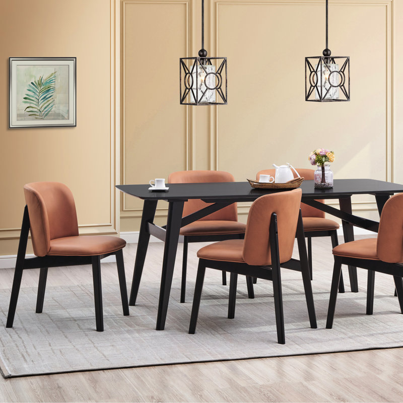 Paire de chaises d'appoint rembourrées - Design noir confortable et intemporel élégant et fonctionnel