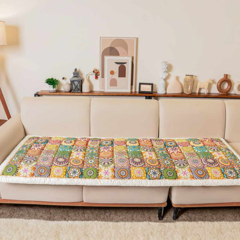  Coussin de siège en coton 27,6 po x 70,9 po Garden Chic, L 70,9 po x P 27,6 po