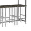 Ensemble de tables de comptoir 4 pièces en chêne foncé et chrome