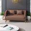 Business double-seater brown reception sofa