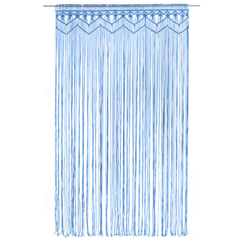Lastrup Sheer Curtain Single Panel, Blue