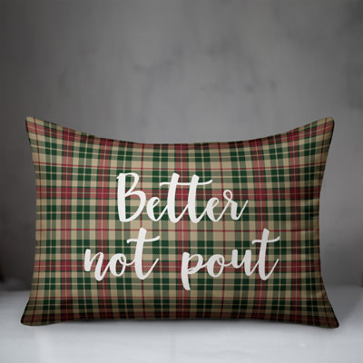 Plaid Reversible Throw Pillow