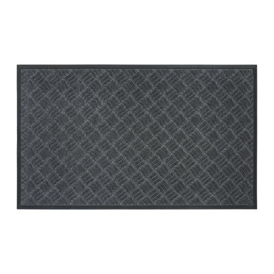 Heavy-duty Indoor/outdoor Rubber Doormat - Deep Tread Design For Superior Dirt Trapping, All-weather Durable Floor Mat