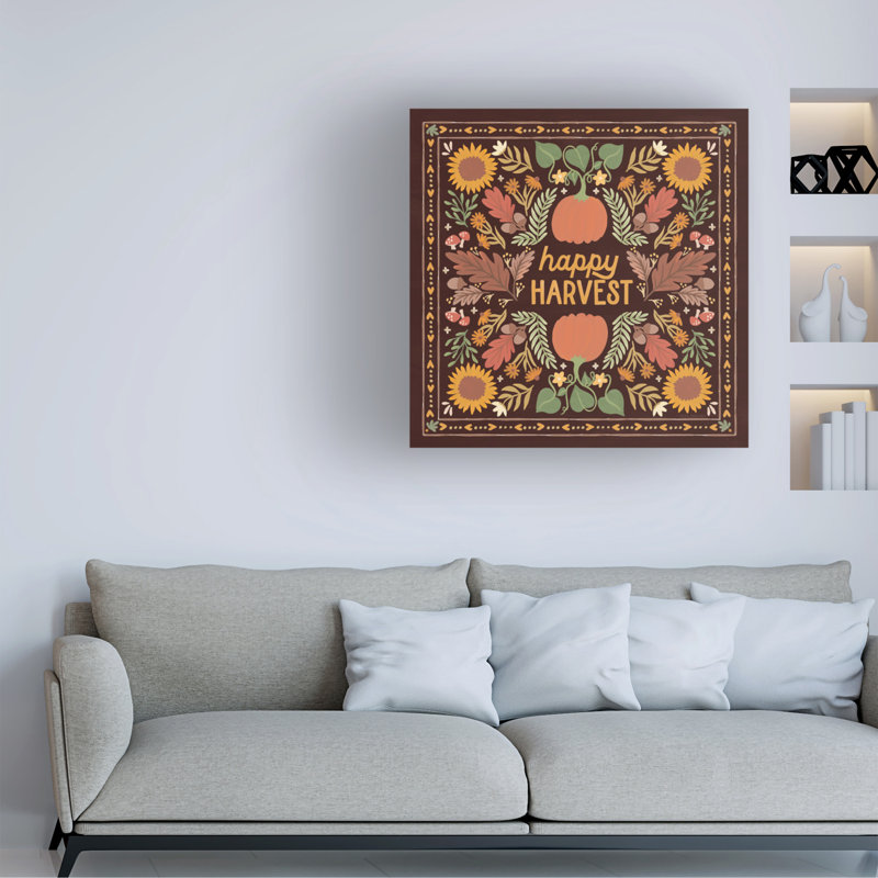  Art mural sur toile Laura Days, H 18 po x l 18 po, Brun foncé