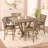 5pcs set Counter Table Set Square Counter Table Solid Wood Modern Farmhouse Rustic Look Distressed Look