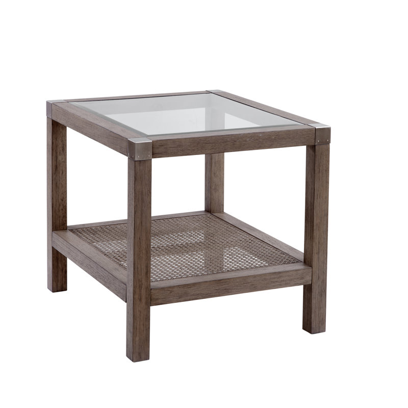 Natash Glass Top End Table