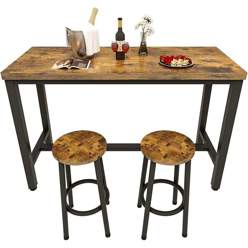 Airess 2 - Person Four Leg Dining Set, 39.3"H x 47.2"L x 15.74"W