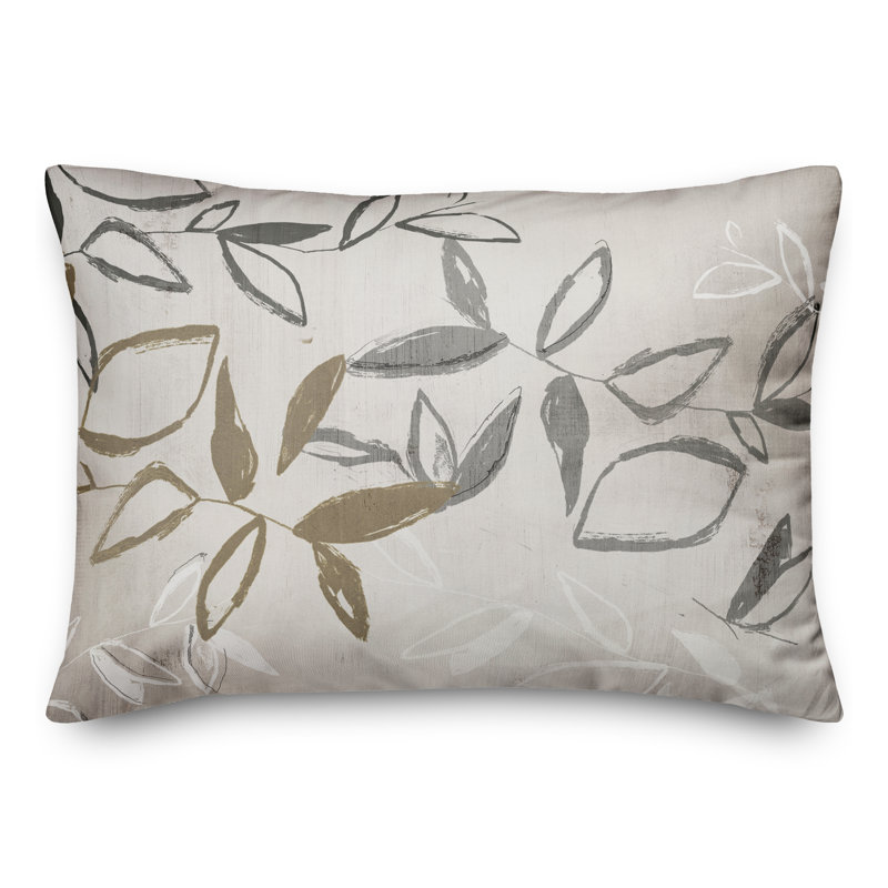 Coussin intérieur / extérieur Abstracted Branches, H 14 po x l 20 po, Rectangle