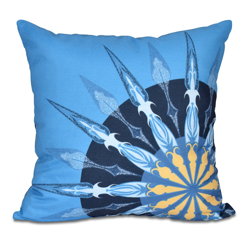 Housse de coussin carrée/insert, H 26 po x l 26 po, Bleu