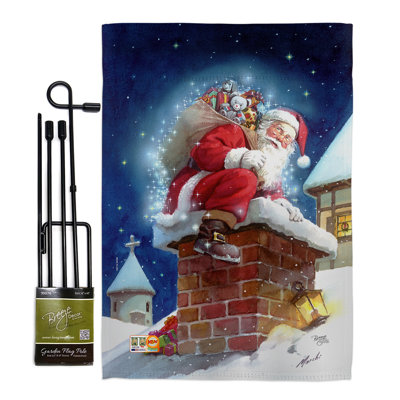 « de noël », impression de noël de noël en polyester de 2 côtés 19 po x 13 po de noël drapeau de jardin