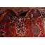 Tapis rouge géométrique 9 x 11 po