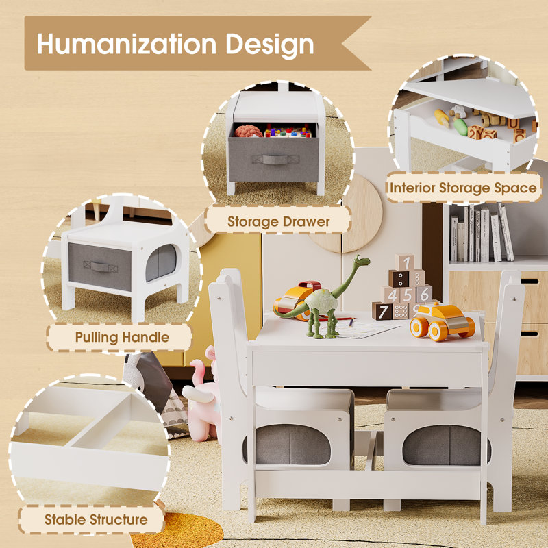Ensemble repas pour 2 personnes Hrasky, Blanc, Blanc / gris